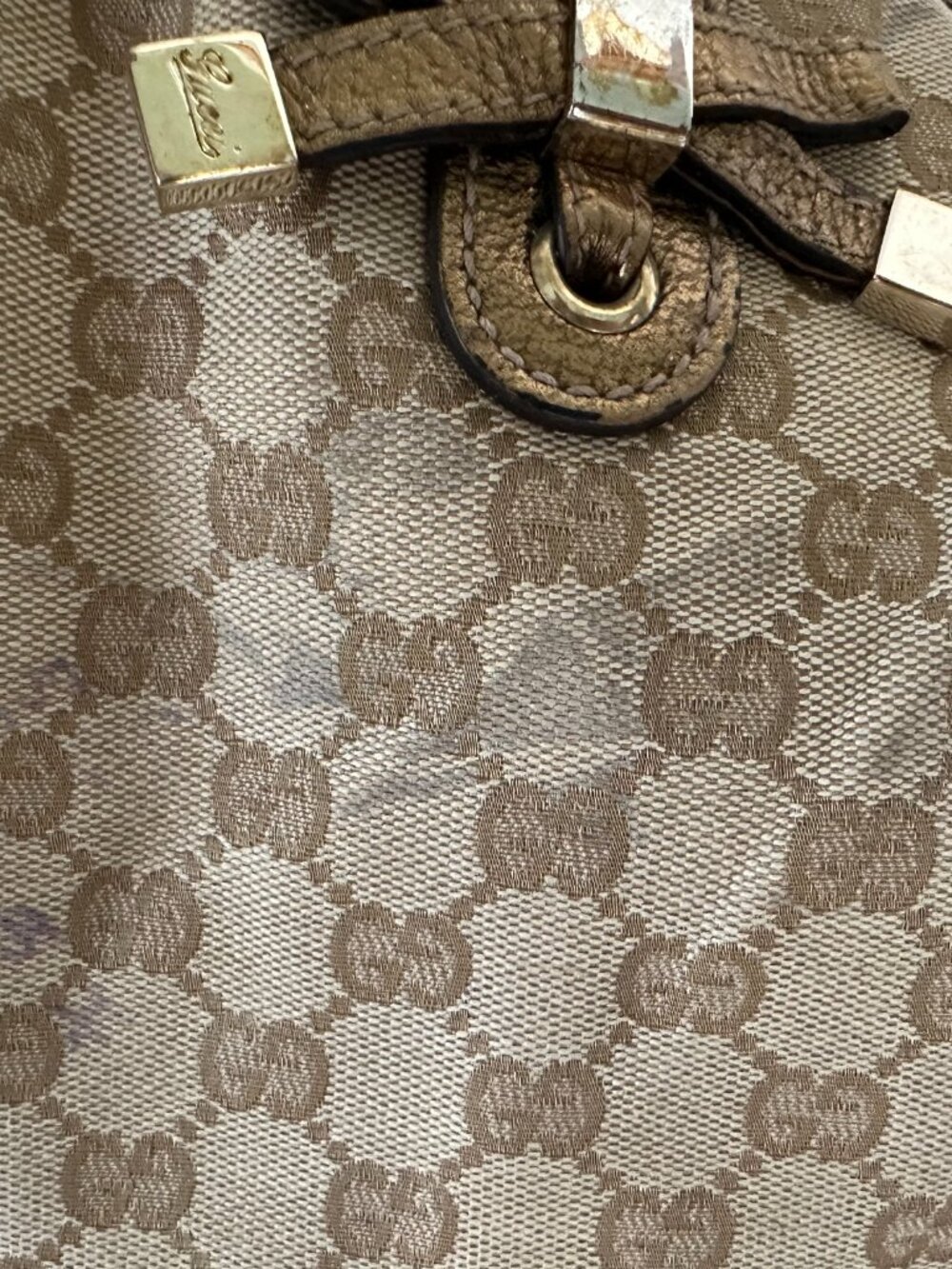 Gucci Gold GG Canvas Bag Bundle — Tote + Hobo, 2 Bags, As-Is - Picture 2 of 16